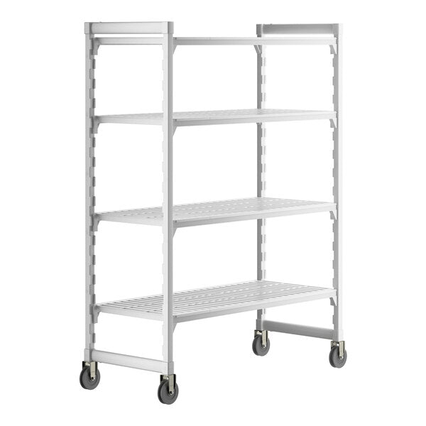Cambro CPHU245475V4480 Camshelving Premium 4-Shelf Vented Mobile Starter Unit - 24" x 54" x 75"