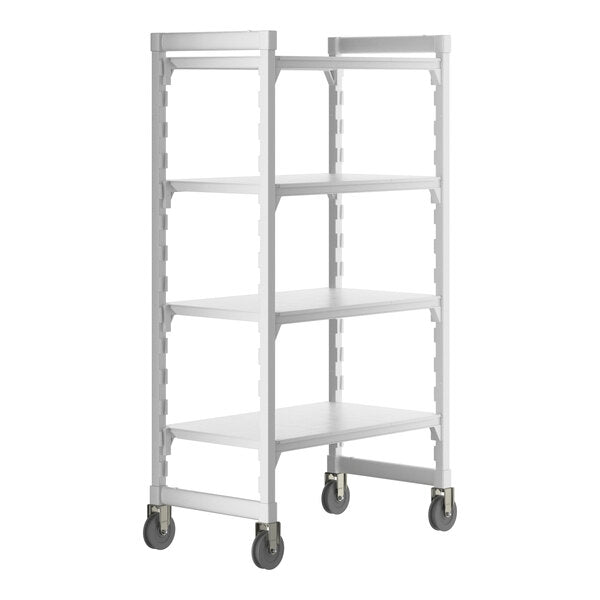 Cambro CPHU213667S4480 Camshelving Premium 4-Shelf Solid Mobile Starter Unit - 21" x 36" x 67"