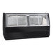 Howard McCray SC-CMS40E-6C-LED 40 Series 75 1/2" White Endless Single-Duty Curved Glass Refrigerated Red Meat Case - 115V