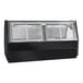 Howard McCray SC-CMS40E-8C-LED 40 Series 99 1/2" White Endless Single-Duty Curved Glass Refrigerated Red Meat Case - 115V