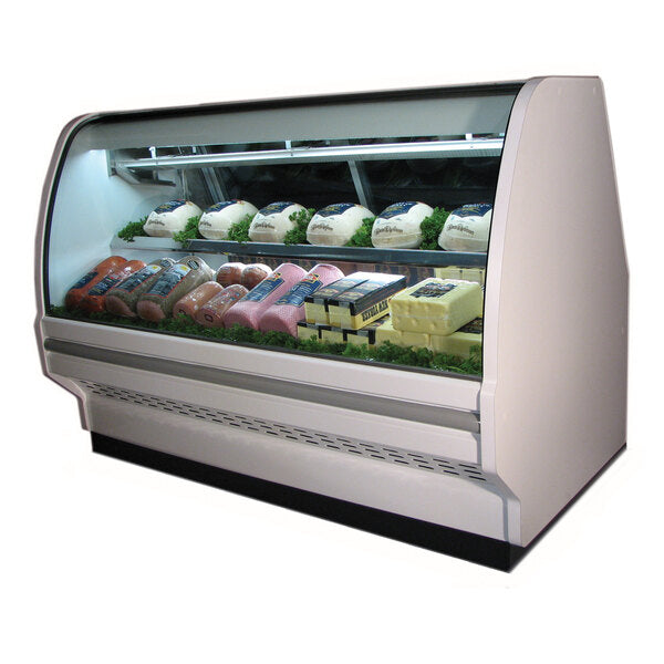 Howard McCray SC-CDS40E-6C-BE-LED 40 Series 75 1/2" Black Endless Curved Glass Refrigerated Deli Case - 115V