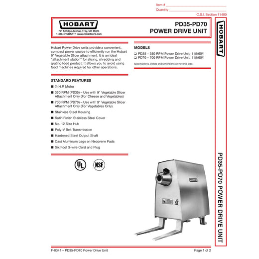 Spec Sheet