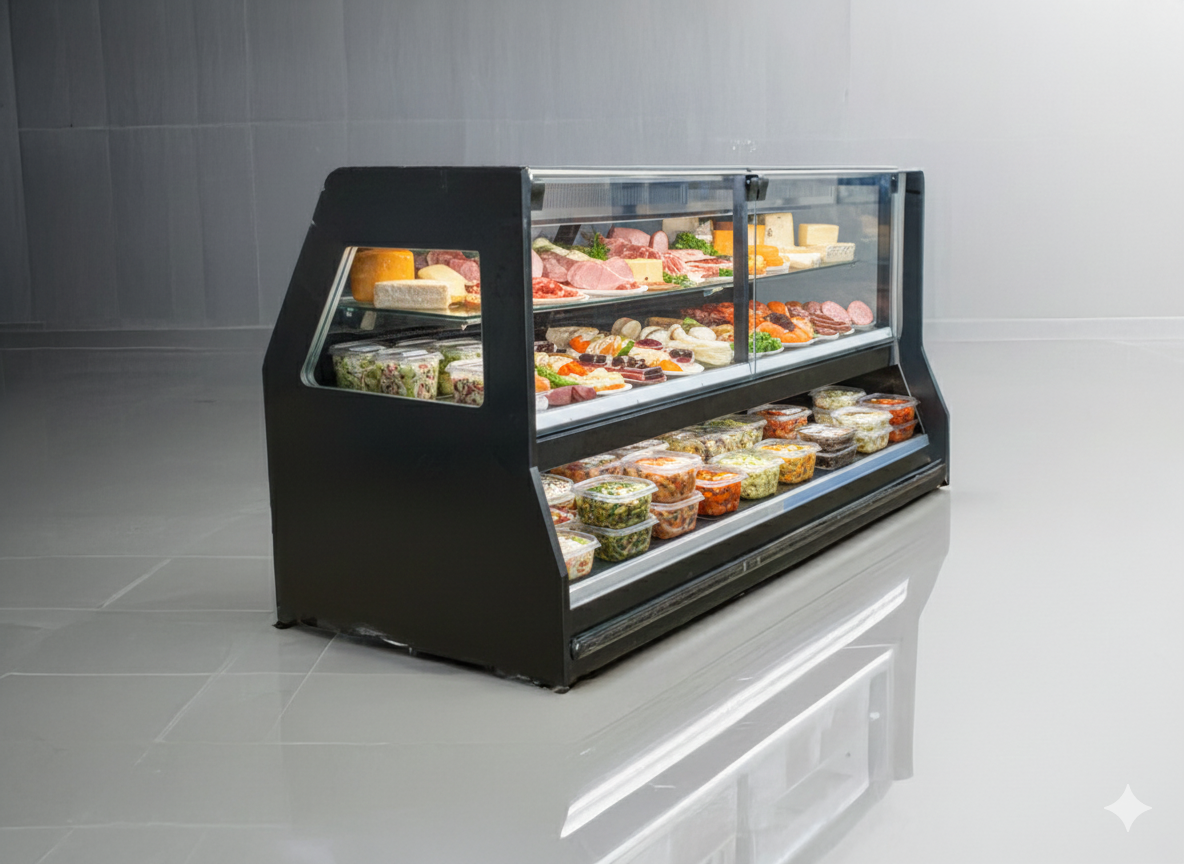 Tiger Series Gravity Coil Combination Deli Case, Remote, 12' 8" L