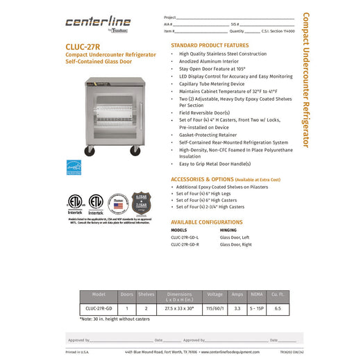 Spec Sheet