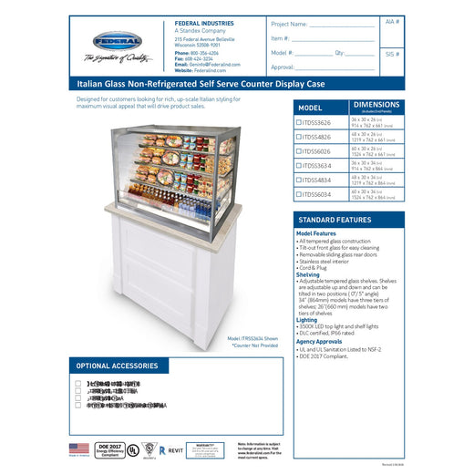 ITDSS3626F Spec Sheet