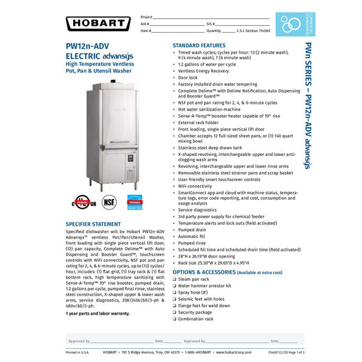 Spec Sheet