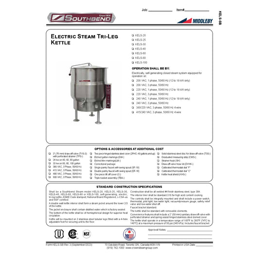 Spec Sheet