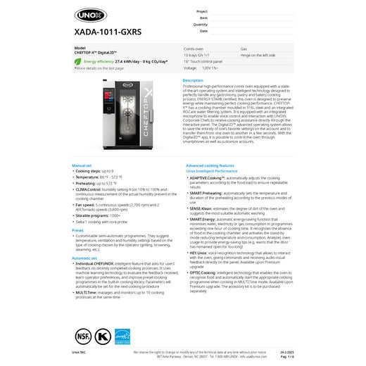 Spec Sheet