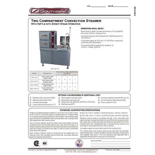 Spec Sheet
