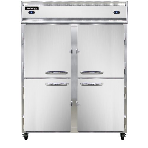 Continental Refrigerator 2RFENHD 57-Inch Refrigerator / Freezer — 4 Doors, Stainless Steel Front