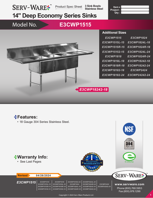 Spec Sheet