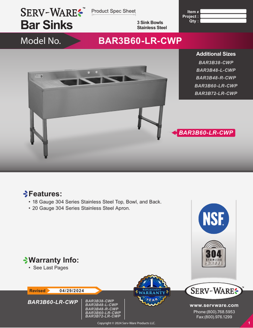 Spec Sheet