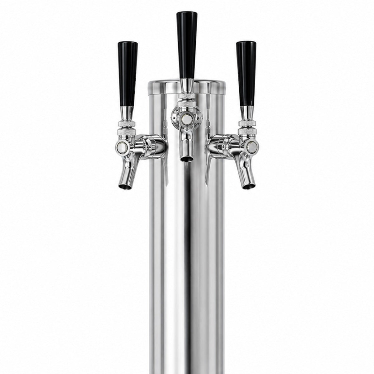 Coldline CDD-72-6T 72" Black 6 Tap Refrigerated Direct Draw Beer Dispenser