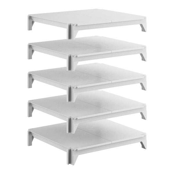 Cambro CPSK2124S5480 Camshelving Premium Shelf Plate Kit with 5 Solid Shelves - 21"W x 24"L