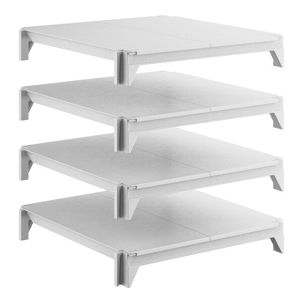 Cambro CPSK2424S4480 Camshelving Premium Stationary 4-Solid Shelf Plate Kit - 24"W X 24"L