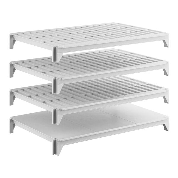 Cambro CPSK2436VS4480 Camshelving Premium Shelf Plate Kit with 1 Solid and 3 Vented Shelves - 24"W x 36"L