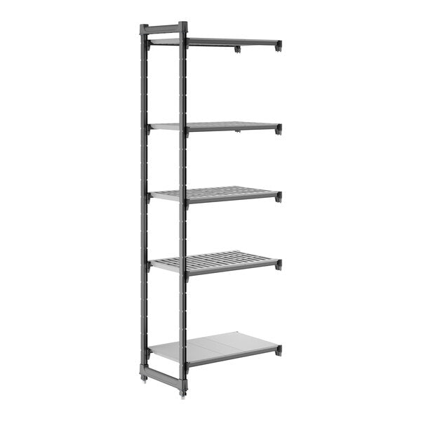 Cambro CBA183084VS5580 Camshelving Basics Plus Add On Unit w/ 4 Vented and 1 Solid Shelf - 18" x 30" x 84"
