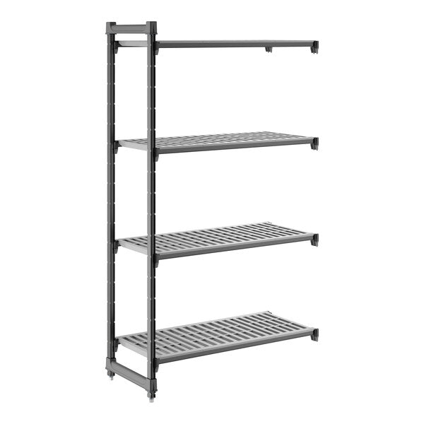 Cambro CBA184272V4580 Camshelving Basics Plus Vented 4-Shelf Add-On Unit - 18" x 42" x 72"