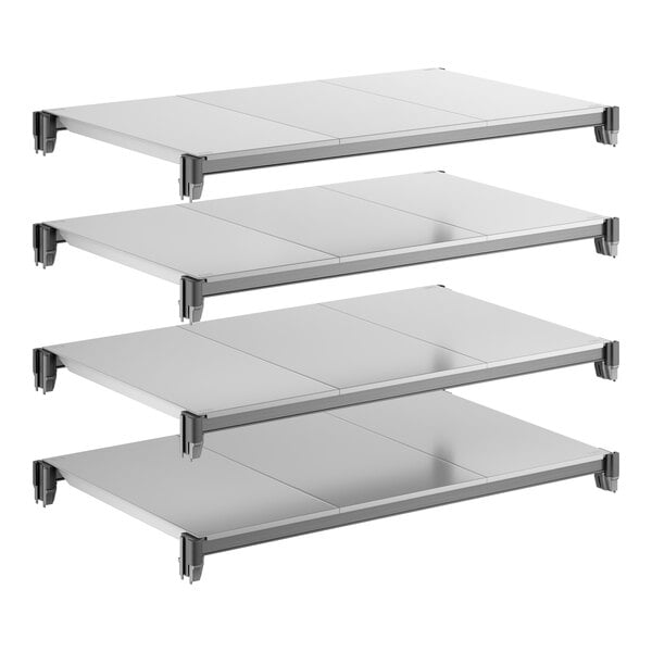 Cambro CBSK2136S4580 Camshelving Basics Plus Shelf Plate Kit with 4 Solid Shelves - 21"W x 36"L