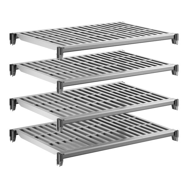 Cambro CBSK2436V4580 Camshelving Basics Plus Shelf Plate Kit with 4 Vented Shelves - 24"W x 36"L