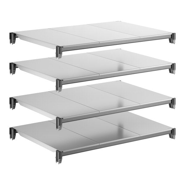 Cambro CBSK2436S4580 Camshelving Basics Plus Shelf Plate Kit w/ 4 Solid Shelves - 24"W x 36"L