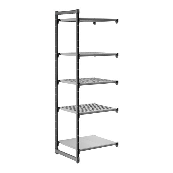 Cambro CBA243084VS5580 Camshelving Basics Plus Add On Unit w/ 4 Vented and 1 Solid Shelf - 24" x 30" x 84"