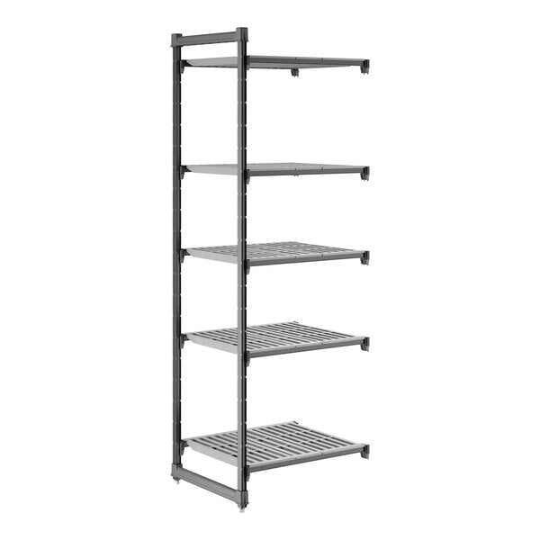 Cambro CBA243084V5580 Camshelving Basics Plus Vented 5-Shelf Add-On Unit - 24" x 30" x 84"