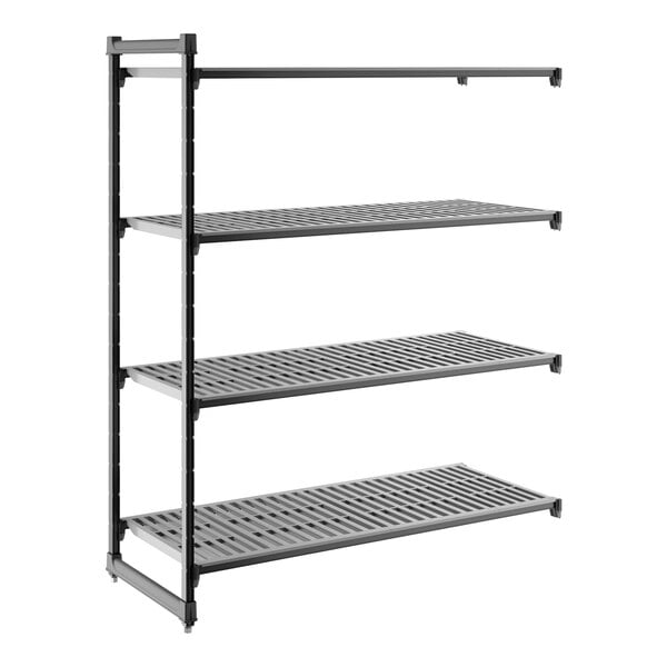 Cambro CBA246072V4580 Camshelving Basics Plus Vented 4-Shelf Add-On Unit - 24" x 60" x 72"