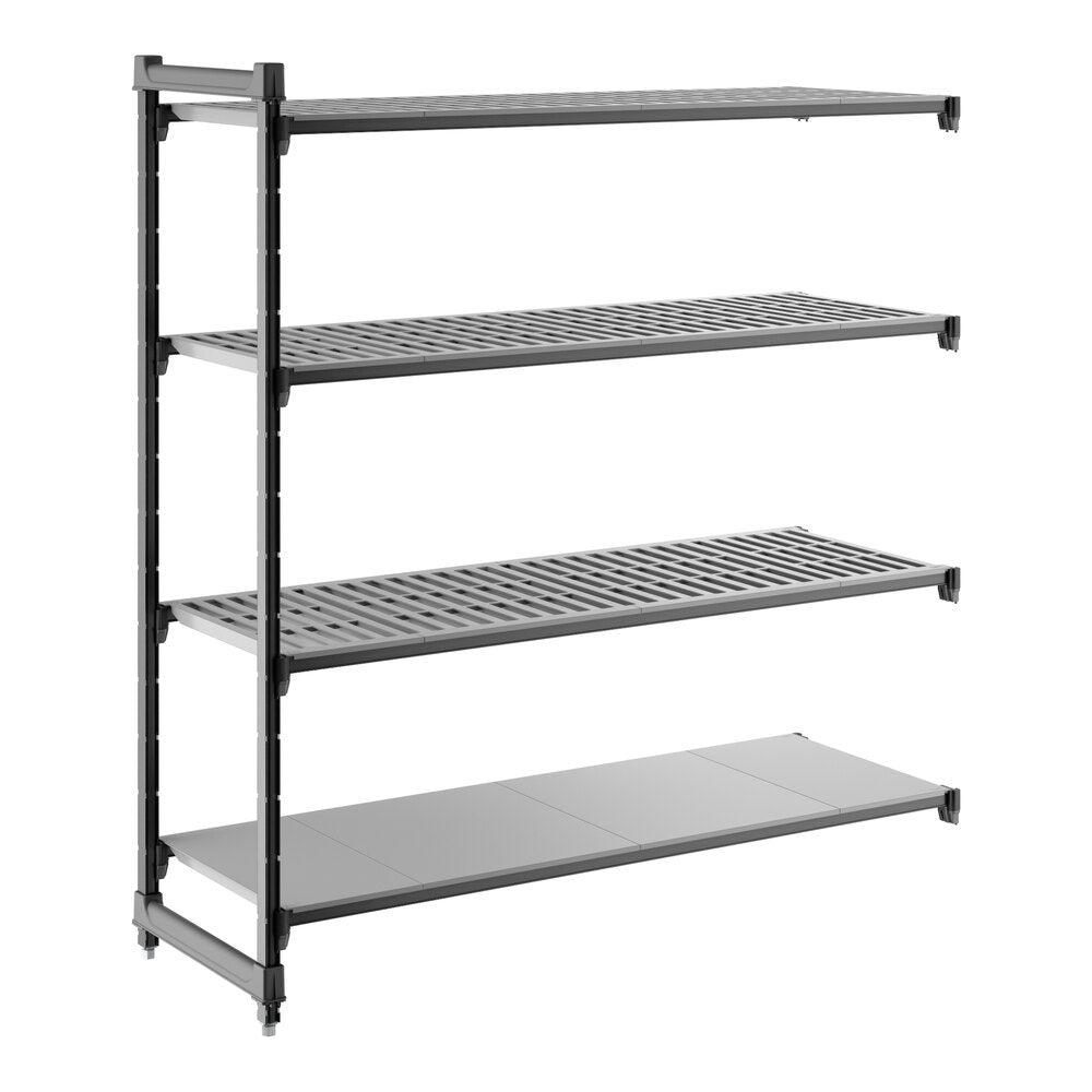 Cambro CBA216064VS4580 Camshelving Basics Plus Add-On Unit w/ 3 Vented and 1 Solid Shelf - 21" x 60" x 64"it