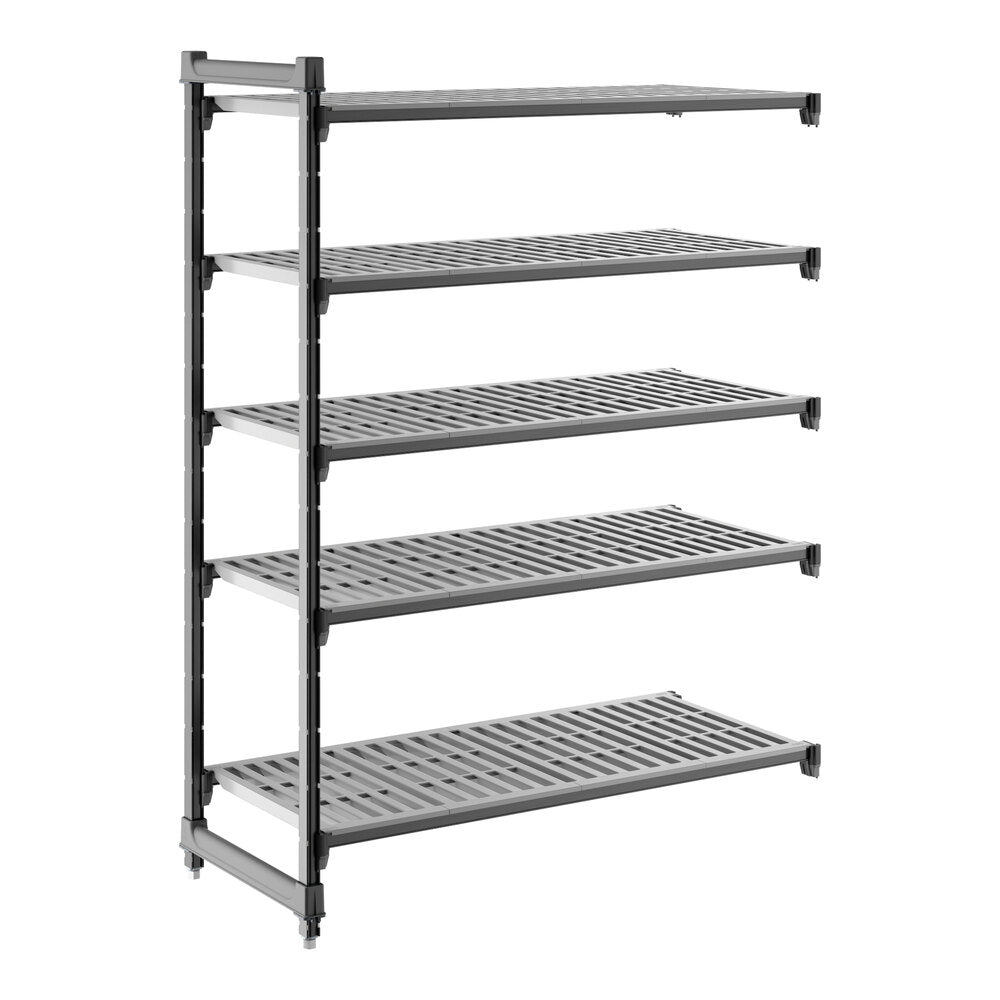 Cambro CBA214864V5580 Camshelving Basics Plus Vented 5-Shelf Add-On Unit - 21" x 48" x 64"