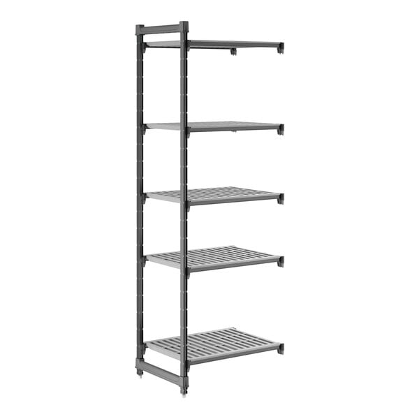 Cambro CBA213084V5580 Camshelving Basics Plus Vented 5-Shelf Add-On Unit - 21" x 30" x 84"