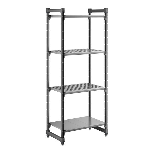 Cambro CBU183072VS4580 Camshelving Basics Plus Starter Unit w/ 3 Vented and 1 Solid Shelf - 18" x 30" x 72"