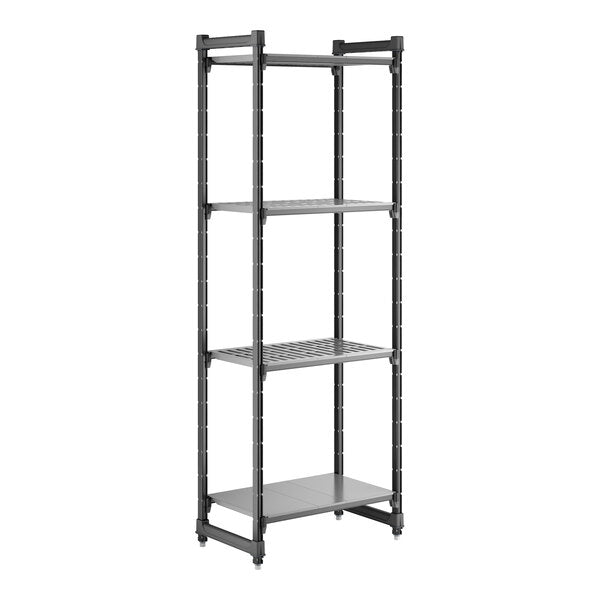 Cambro CBU183084VS4580 Camshelving Basics Plus Starter Unit w/ 3 Vented and 1 Solid Shelf - 18" x 30" x 84"