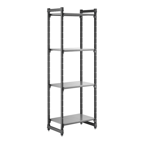 Cambro CBU183084S4580 Camshelving Basics Plus 4-Shelf Stationary Starter Unit - 18" x 30" x 84"