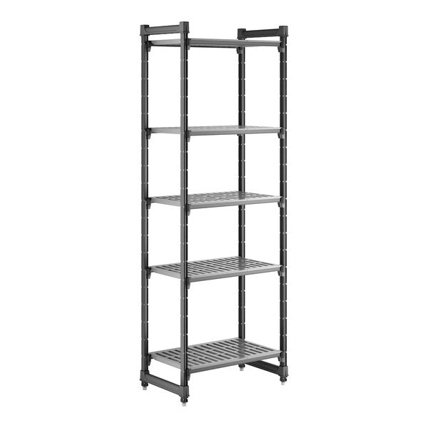 Cambro CBU183084V5580 Camshelving Basics Plus 5-Shelf Stationary Starter Unit - 18" x 30" x 84"