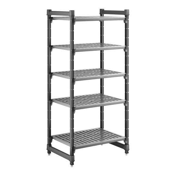 Cambro CBU213064V5580 Camshelving Basics Plus Vented 5-Shelf Starter Unit - 21" x 30" x 64"