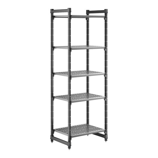 Cambro CBU213084V5580 Camshelving Basics Plus 5-Shelf Stationary Starter Unit - 21" x 30" x 84"