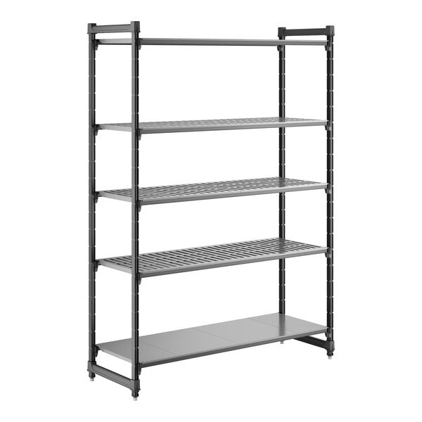 Cambro CBU216084VS5580 Camshelving Basics Plus Starter Unit w/ 4 Vented and 1 Solid Shelf - 21" x 60" x 84"