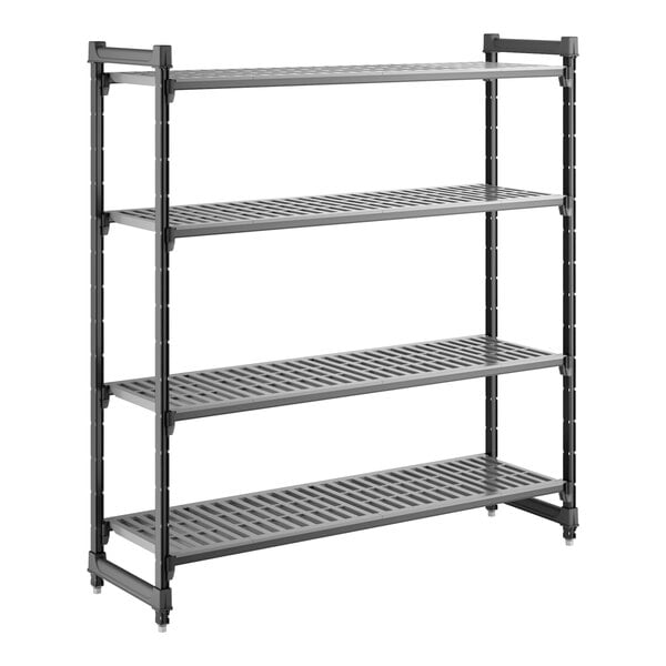Cambro CBU186064V4580 Camshelving Basics Plus Vented 4-Shelf Starter Unit - 18" x 60" x 64"