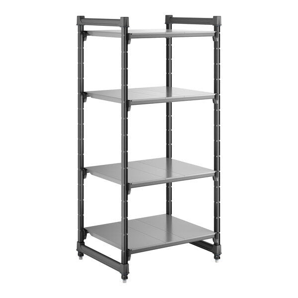 Cambro CBU243064S4580 Camshelving Basics Plus Solid 4-Shelf Starter Unit - 24" x 30" x 64"