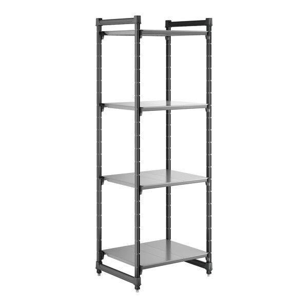 Cambro CBU243084S4580 Camshelving Basics Plus Solid 4-Shelf Starter Unit - 24" x 30" x 84"