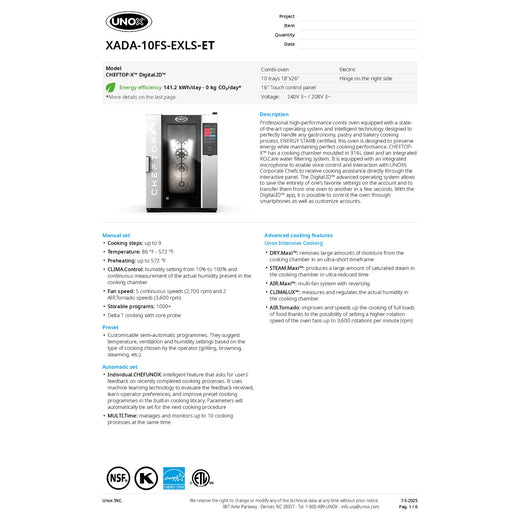 Spec Sheet