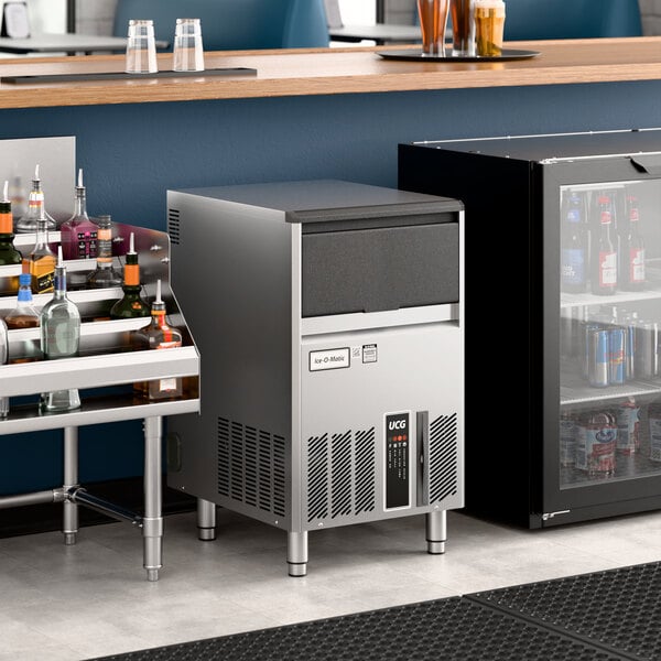 Ice-O-Matic UCG080A 18" Air-Cooled Undercounter Gourmet Cube Ice Machine with 33 lb. Storage Bin - 95 lb., 115V, 1 Phase