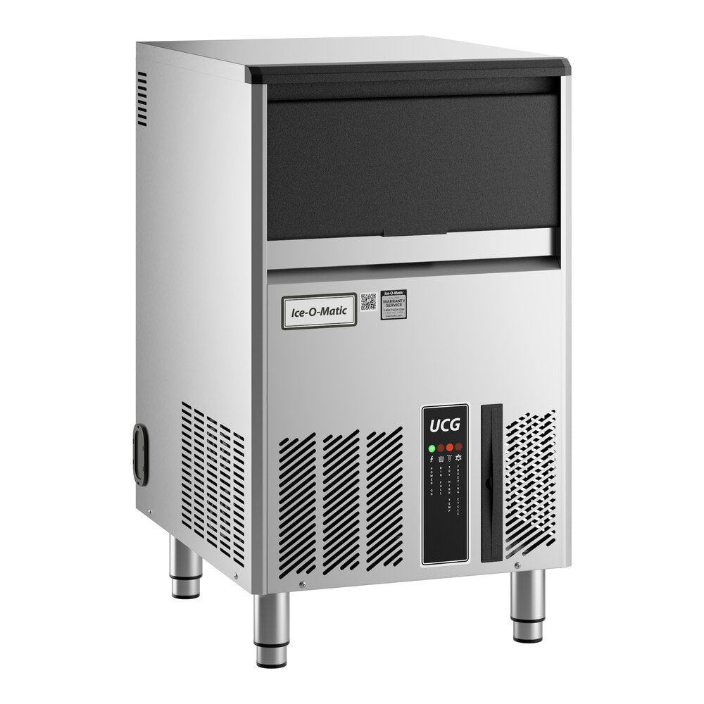 Ice-O-Matic UCG080A 18" Air-Cooled Undercounter Gourmet Cube Ice Machine with 33 lb. Storage Bin - 95 lb., 115V, 1 Phase