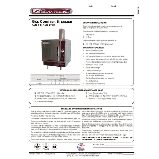 Spec Sheet
