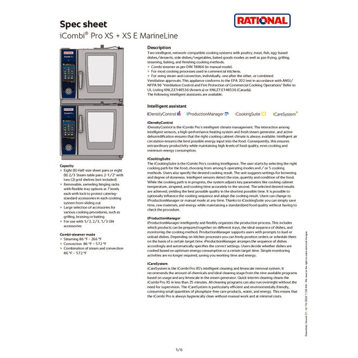 Combi-Duo Stacking Marine Line Spec Sheet