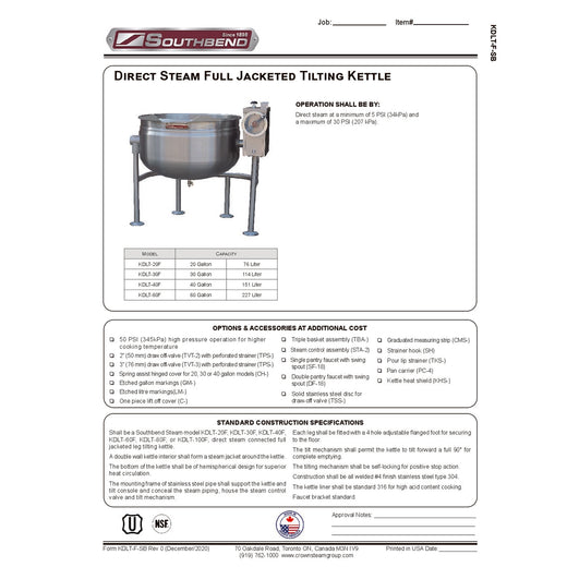 Spec Sheet