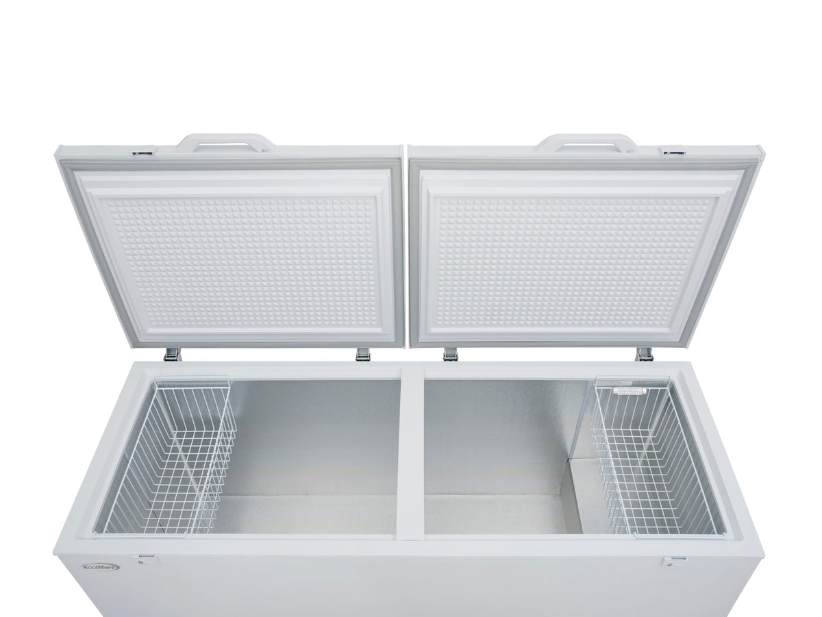 KoolMore KM-SCF-30C 79-Inch Chest Freezer — 30 cu. ft., 2 Doors, White