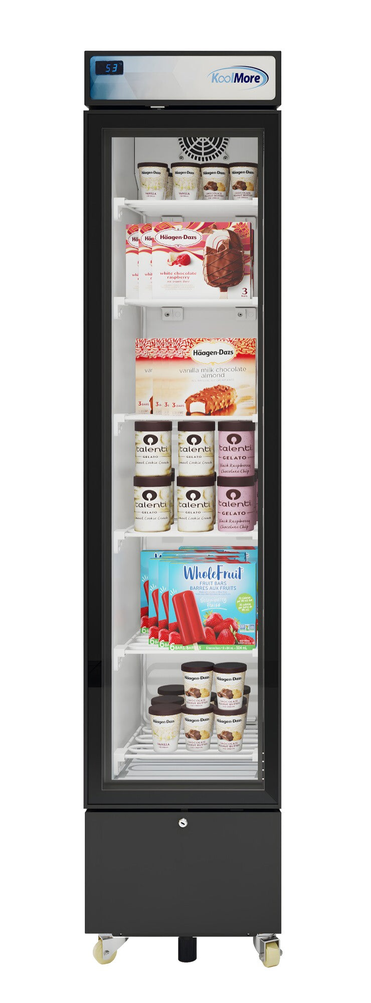 KoolMore KM-MDR-17S 17-Inch Glass Door Merchandiser Refrigerator — 7 cu. ft.