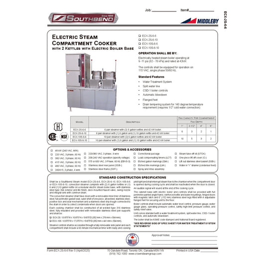 Spec Sheet